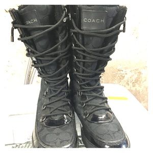 Coach black snow boots